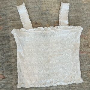 Veronica Beard White Slim Fit Tank Top